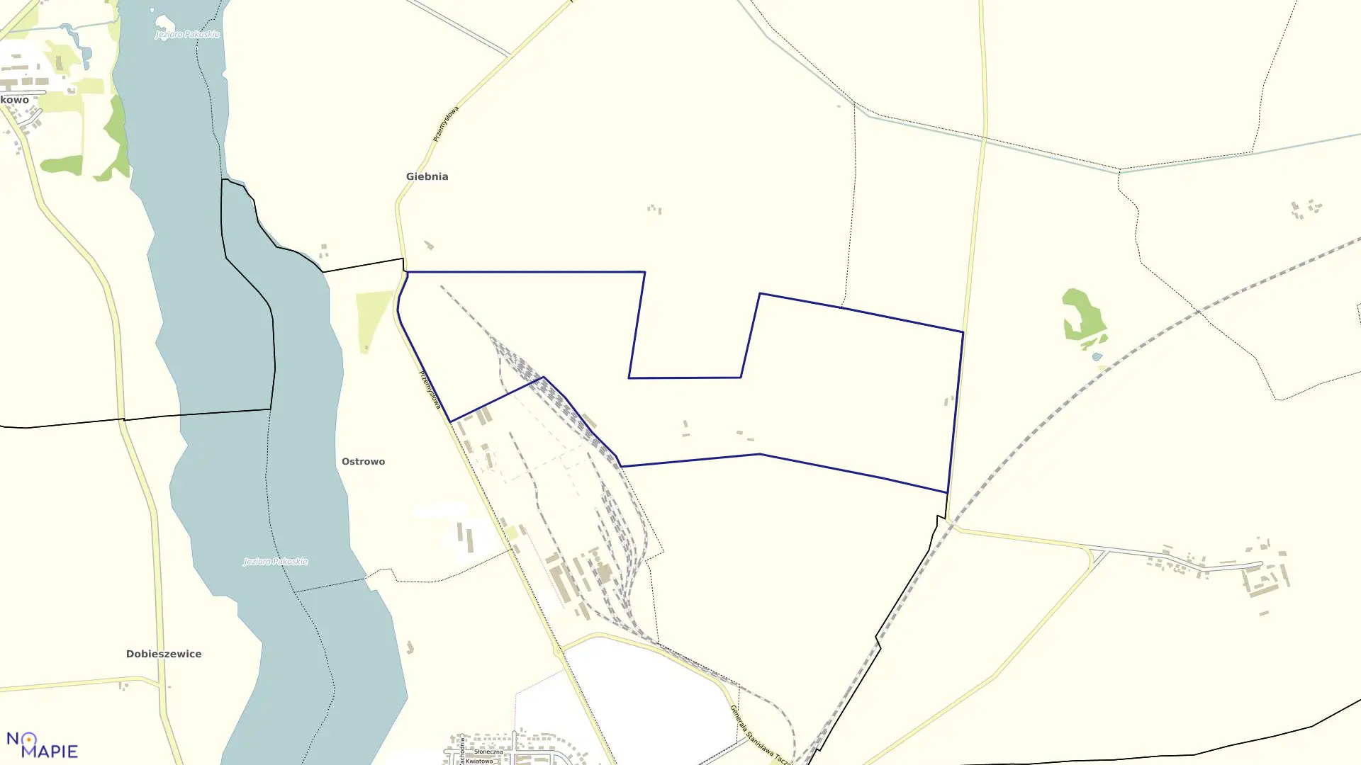 Mapa obrębu Janikowo Obr. 7 w gminie Janikowo